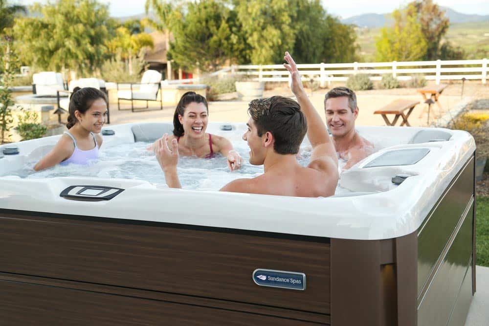 Wrap up with a soak in a hot tub