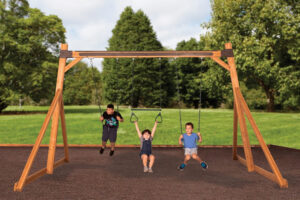 Free-Standing Swing Beam with Belt Swings & Trapeze
