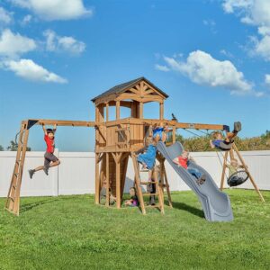 Backyard Discovery Dover Bay Swing Set with Monkey Bars