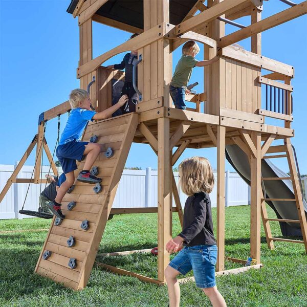 Backyard Discovery Dover Bay Swing Set with Monkey Bars - Bassemiers